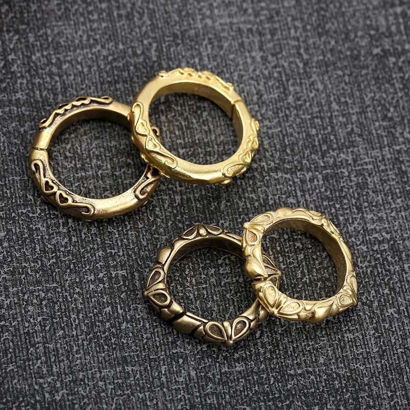 Handmade Refined Crop Core Pattern Key Ring Tang Cao Ring Open Ring Luggage DIY Connecting Ring Accessories