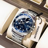 POEDAGAR Luxury Business Man Watch Luminous Waterproof Date Men's Wristwatch Stainless Steel Casual Quartz Watches For Men Reloj