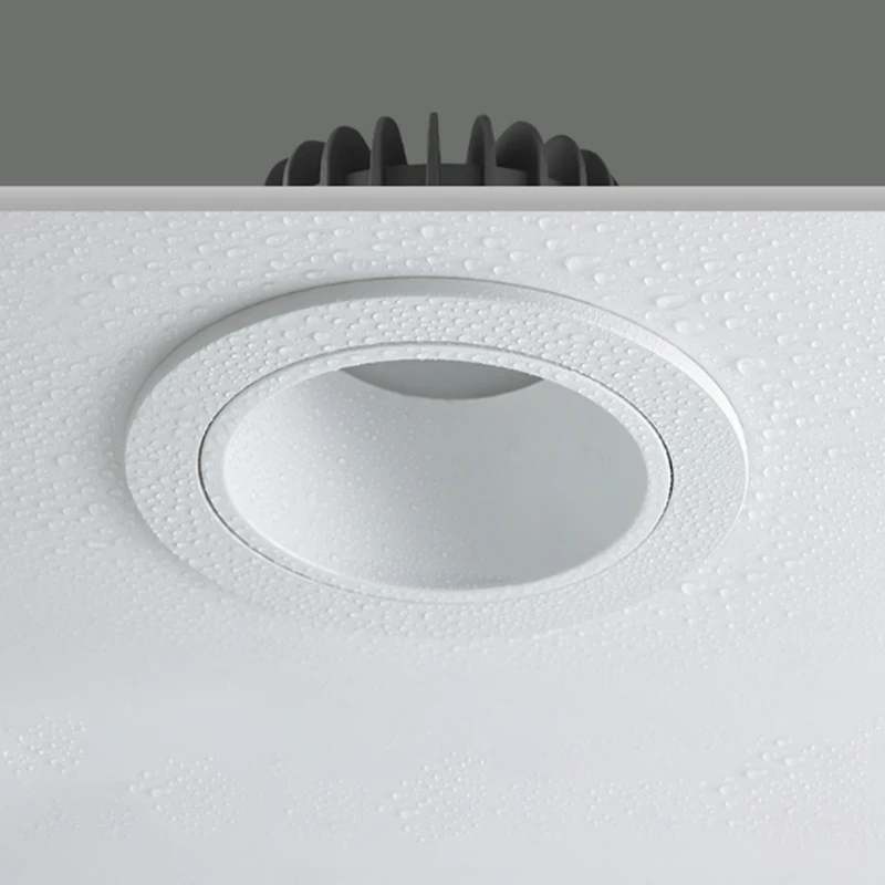 Waterproof LED Downlight, Anti-Fog and Moisture-Proof for Bathrooms, Embedded COB Deep Anti-Glare for Hotels and Homes