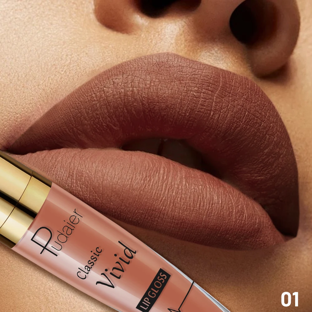 Aksamitna matowa szminka w kolorze czerwonym, długotrwała, wodoodporna, nawilżająca, nieklejąca się koloracja ust dla wszystkich odcieni skóry.