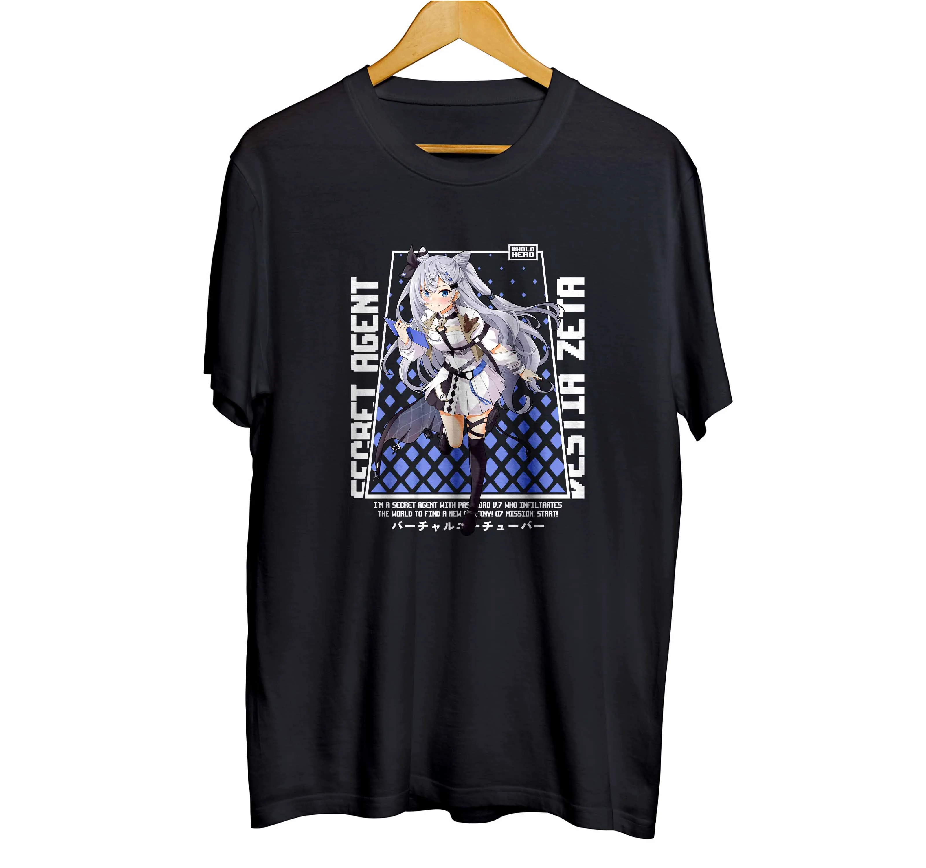 T-shirt distroanime vtuber HOLO HERO VESTIA ZETA - HOLOLIVE IDN 100% combed 30s