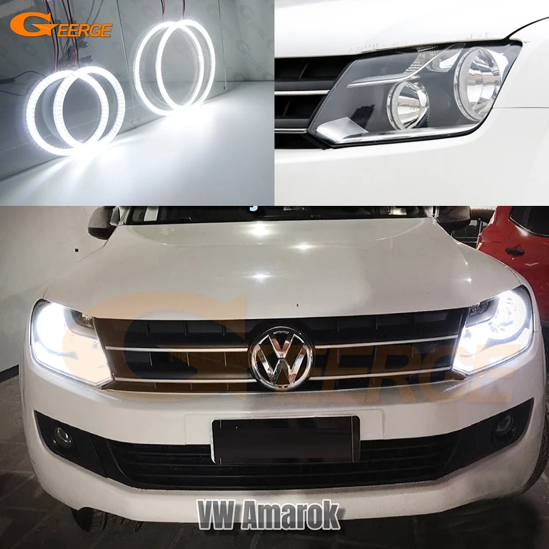 For Volkswagen VW Amarok 2010 2011 2012 2013 2014 2015 2016 Day Light Ultra Bright SMD LED Angel Eyes Kit Halo Rings