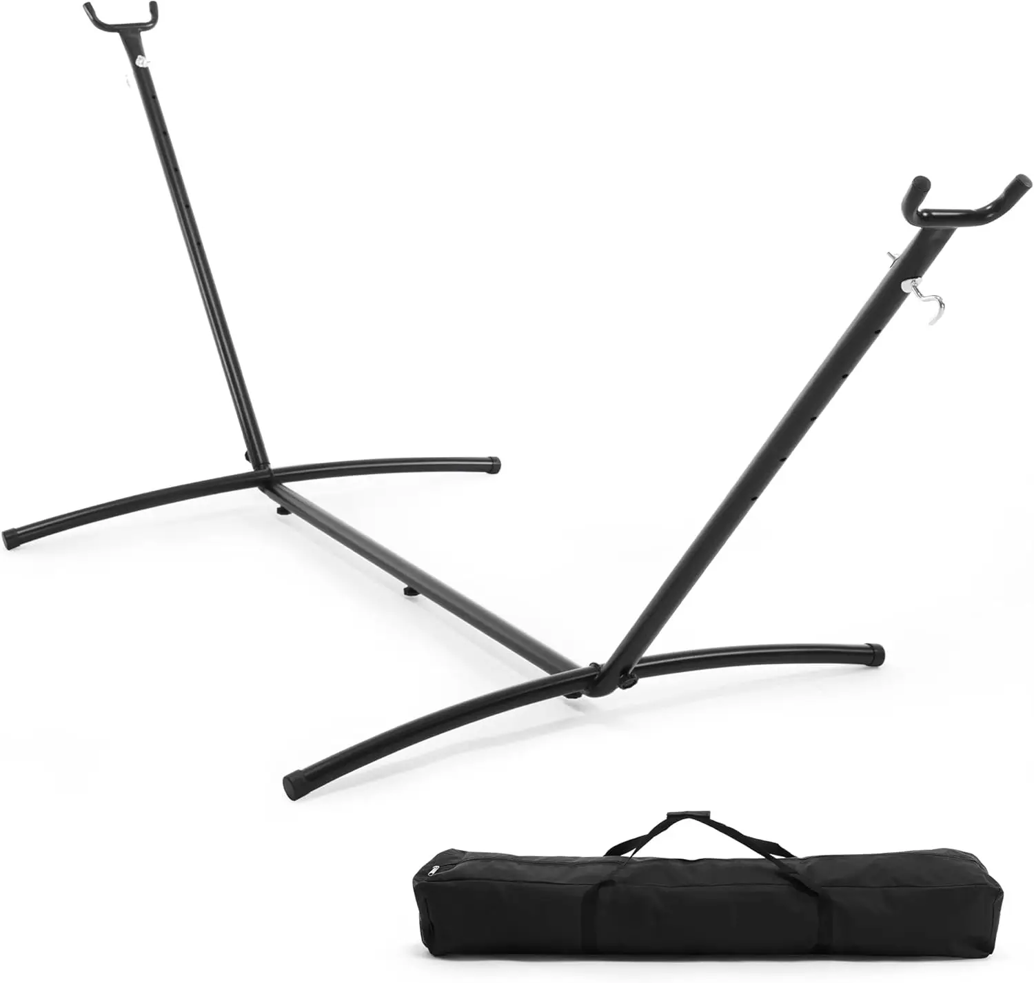

Heavy Duty Portable Steel Hammock Stand for Double 2 Person, Outdoor Garden Backyard Patio Pool Beach with Carrying Case
