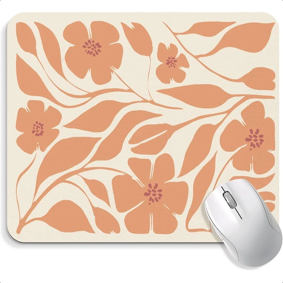 

Оранжевый коврик для мыши с цветочным принтом в стиле бохо, цветочный офисный стол, коврик для мыши, оранжевый коврик для мыши в стиле бохо, цветочный декор, подарки, офисные подарки для коллегков, колловерка Gi