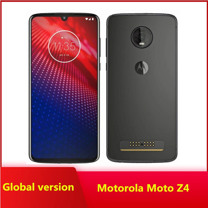 Motorola Moto Z4 XT1980 original Unlocked Phone 4GB 128GB ROM 6.4 inches 48MP 4G LTE Cellphone Fast charging