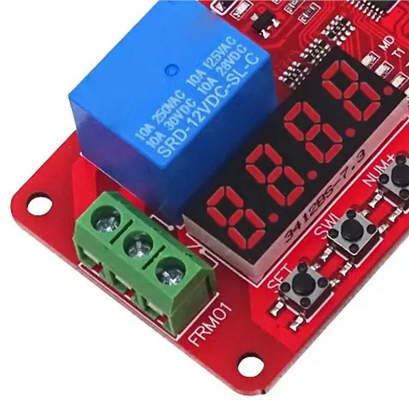 2X DC 12V 1 Channel Relay Module FRM01 Multifunction Relay Loop Delay Timer Switch Self-Locking Timing Board-ABIU
