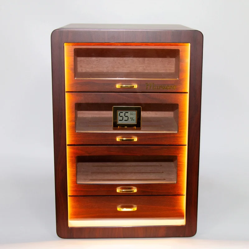 custom.LED Light Cabinet New Custom Modern Classic Design Cigar Cabinet MDF Material Humidor Cabinet