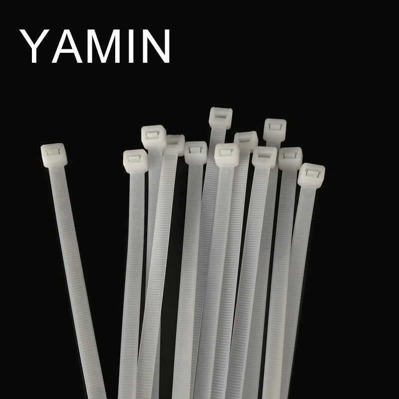 250PCS/lot 5*400mm White Black Nylon Cable Tie National Standard Office Organizer Garden Ties Factory Directly