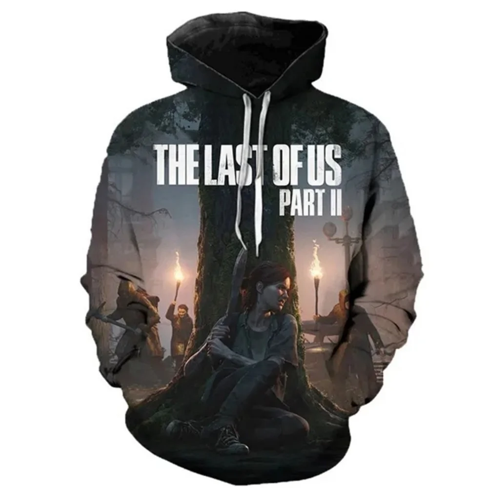 The Last of Us Game 3D Printed Hoodies Men's and Women's Casual Fashion Oversized Sweatshirts Hoodies Men's Spring and Autumn Pu