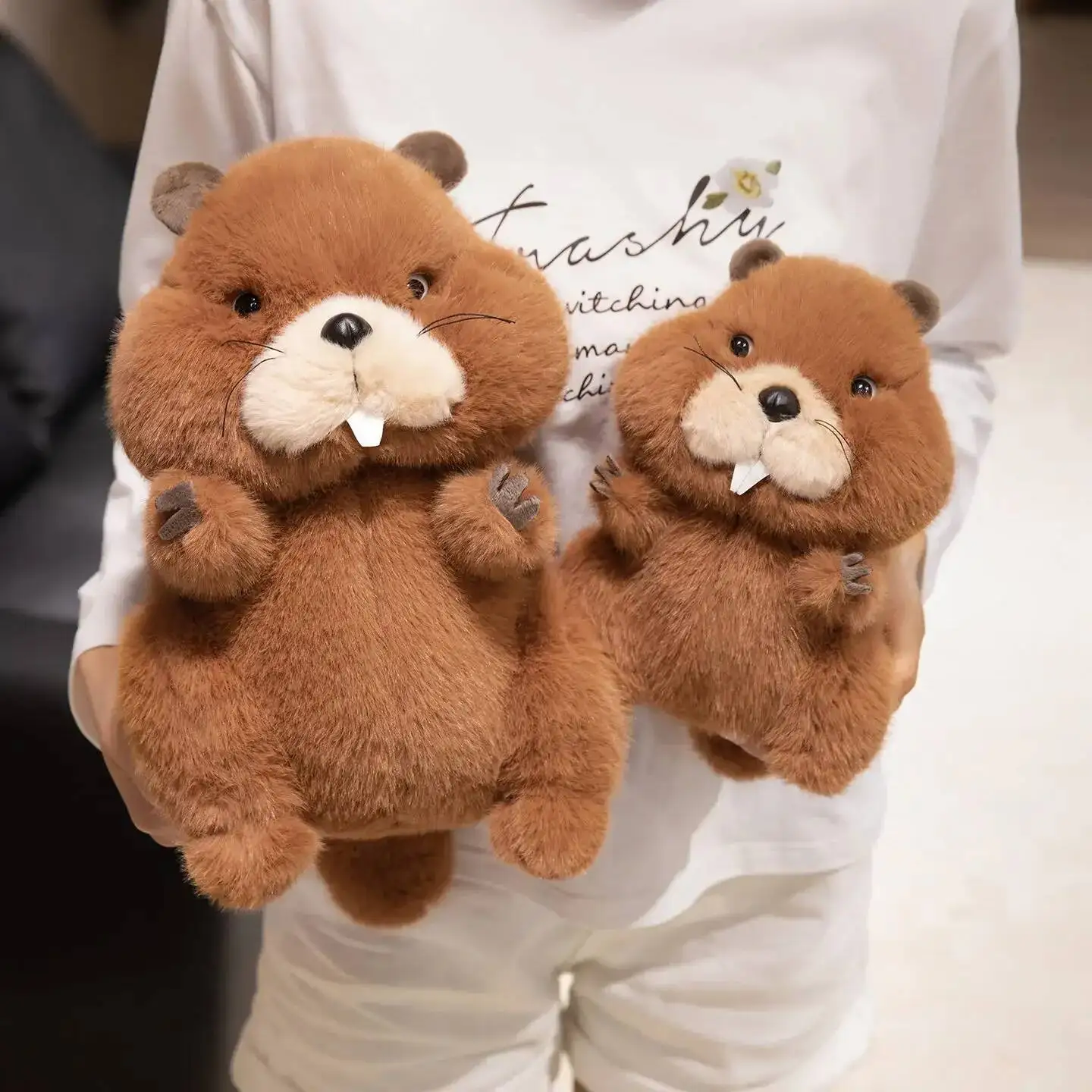 

Adorable Marmot Plush Toys Stuffed Chubby Cartoon Groundhog Doll Warm Children Companion Doll Room Party Decor Birthday Gift