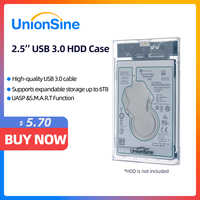 UnionSine USB 3.0 External Hard Drive Enclosure SATA to USB3.0 UASP & TRIM Hard Drive Case 6TB HDD Tool-Free  FD35663383