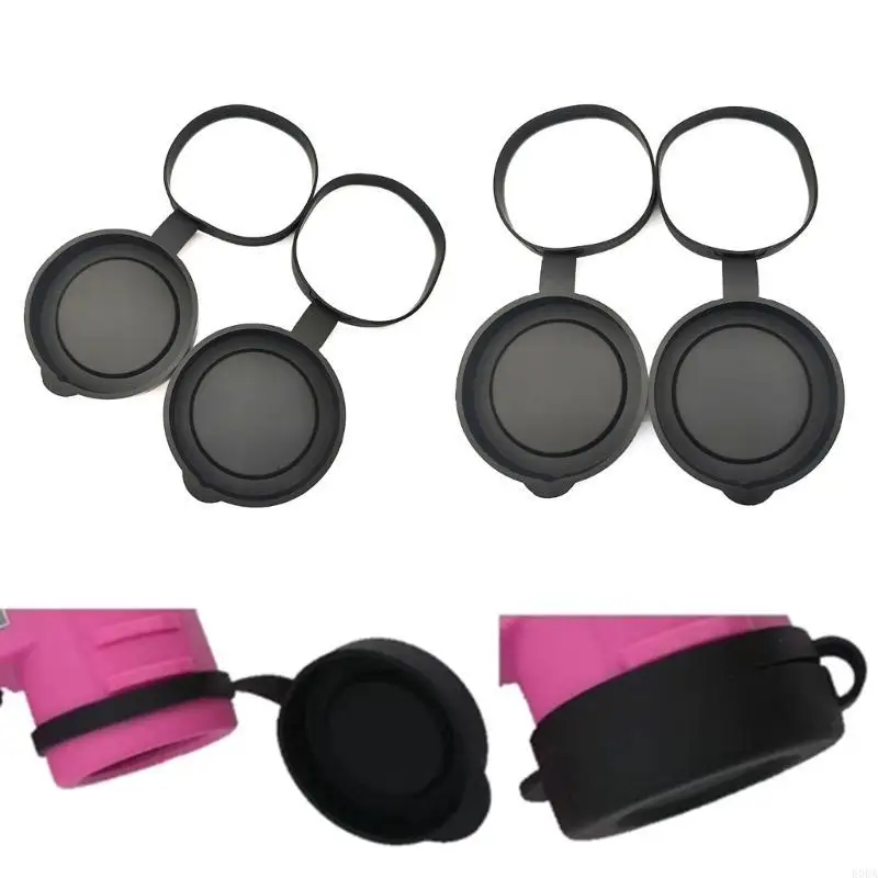 Optical Equipment Cover Binocular/Monocular Objective Lens Caps Eye Guard Caps 52-55mm/61-63mm Internal Diameter 