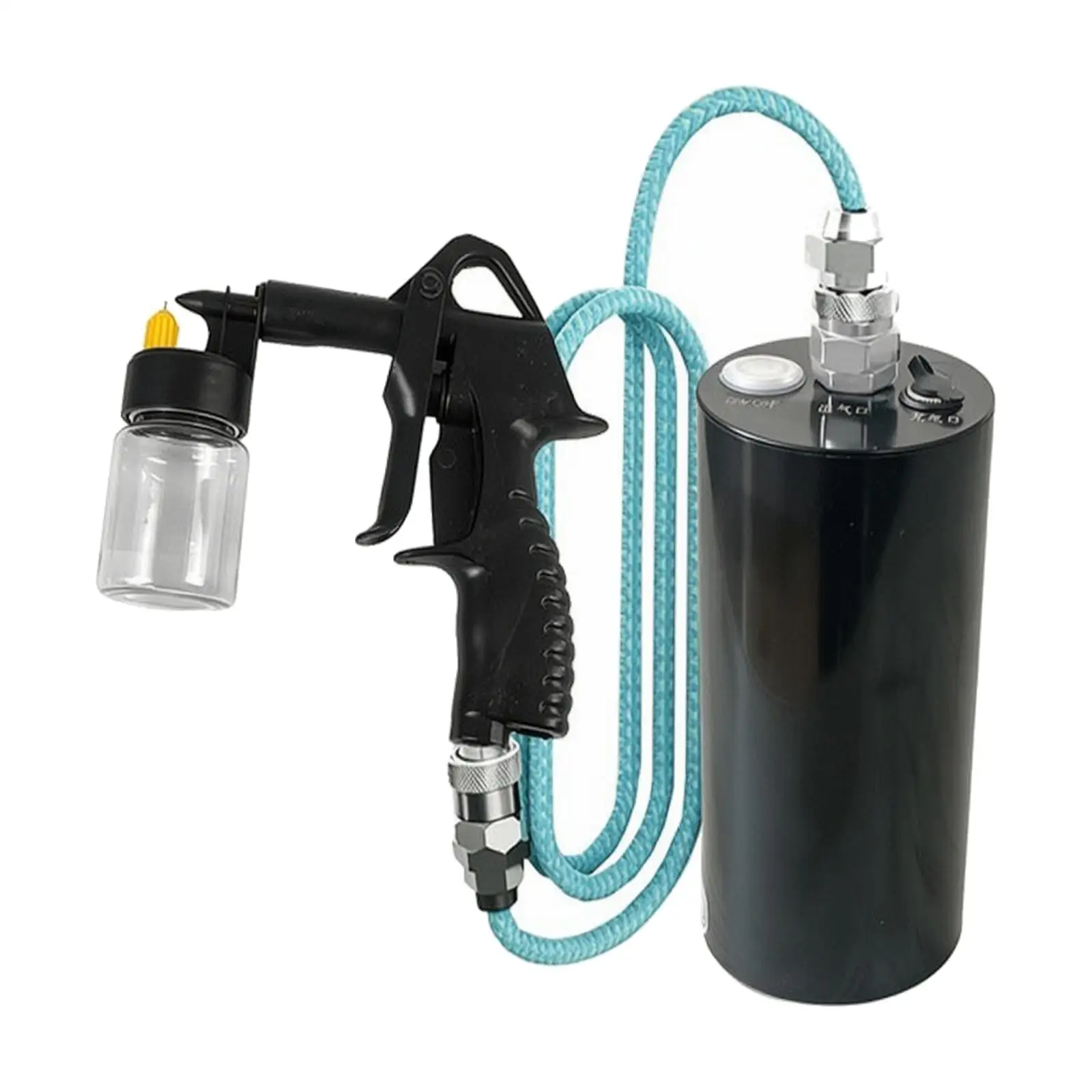 Portable Electric Air Spray Painting Device Cylindrical Metal Air Pump Compressor for Paint Spraying and DIY Workshop Tasks