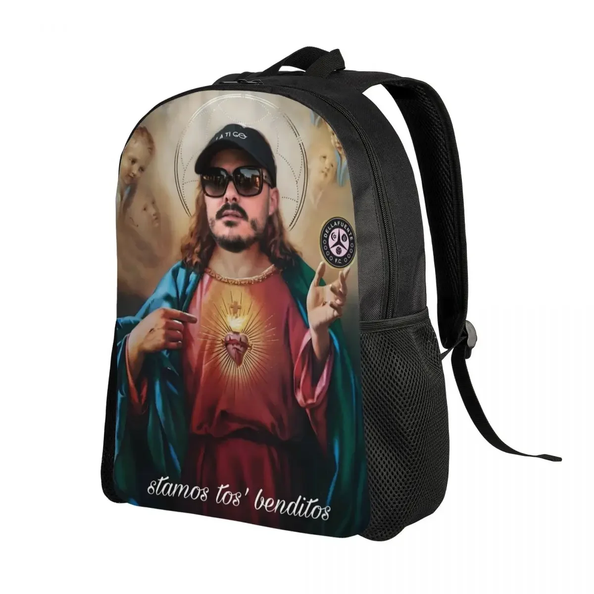 حقائب ظهر مخصصة لمغني الراب الإسباني روك Dellafuente للرجال والنساء حقيبة مدرسية جامعية مقاومة للماء حقيبة كتب مطبوعة