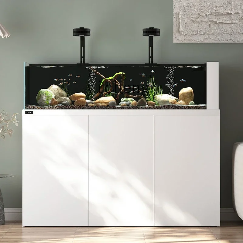 HSN stream tank, natural pebble native tank, creative landscaping Three Lakes Cichlid ecological fish tank