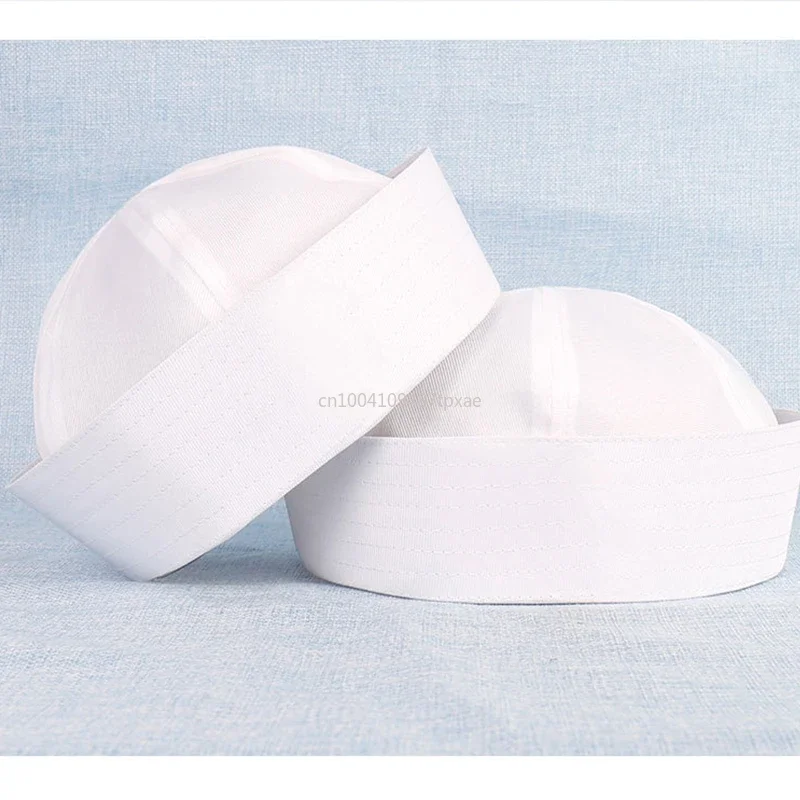 2022 White Sailor Navy Hat Cap with Anchor for Fancy Dress Sailor Marine Doughboy Military Cap Hat for Adults Child Matroos