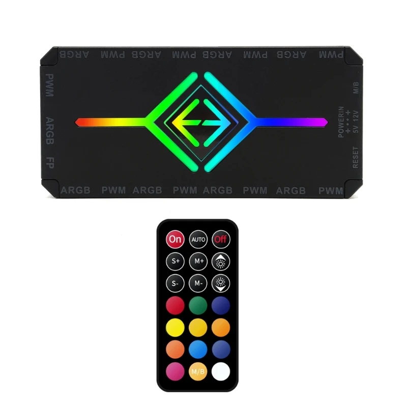 K1AA ARGB пульт дистанционного управления 8-полосный разветвитель 4-контактный ШИМ-концентратор охлаждающего вентилятора для