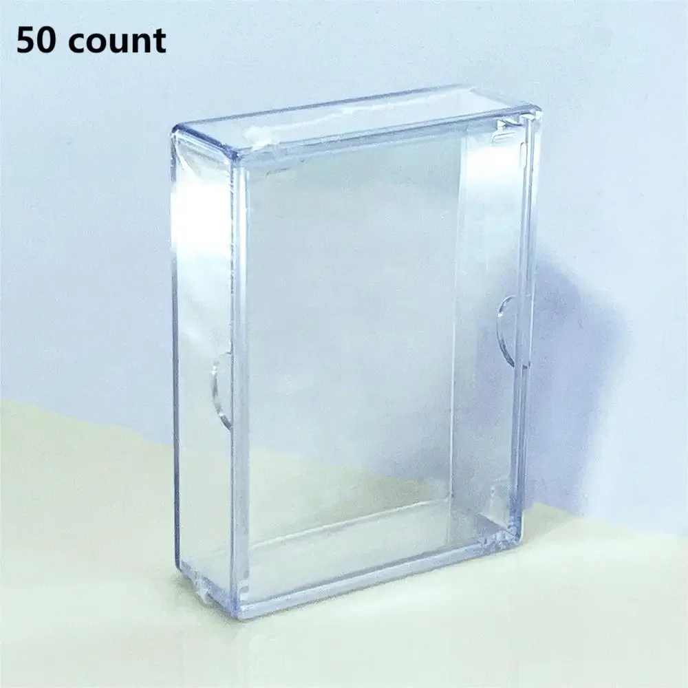 Ultra clear 10/25/50/100/150/200/250 Count Standard Size Closures Storage boxes Thick Card Case Game Magic TCG Sports Cards Box