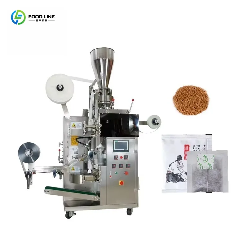 Customized Food Grade Stainless Steel Automatic Tea Packaging Machine Inner and Outer Bag Labeling & Slitting For Health Tea