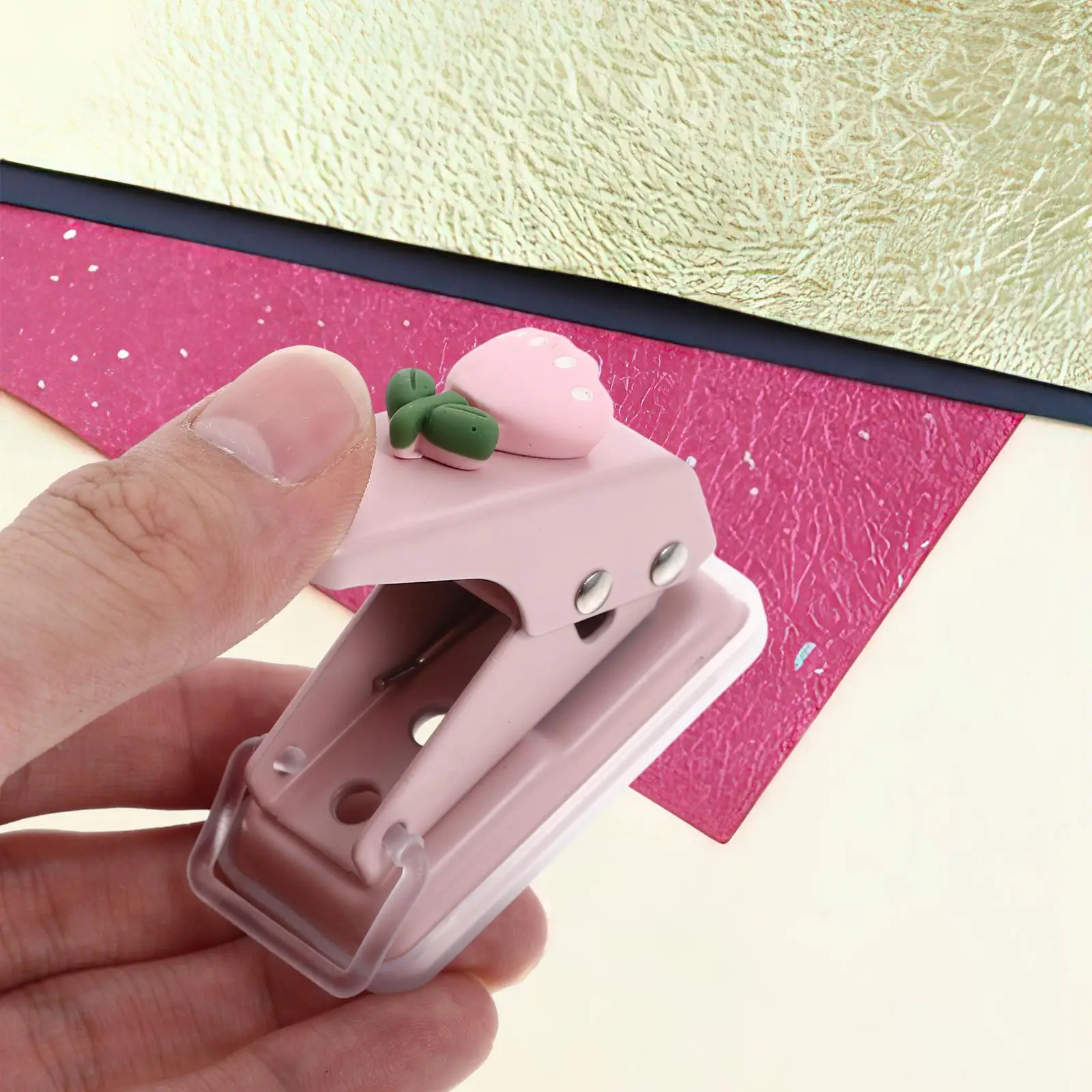 Мини-дырокол с милыми цветами, профессиональный одиночный маленький дырокол-планировщик, вкладыш, внутренние страницы, отверстия для бумаги