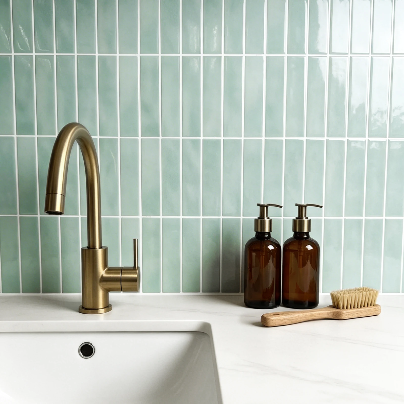 5/10 Stück Wandaufkleber zum Abziehen und Aufkleben, stark klebende Vinyl-Tapete, wasserfeste quadratische Fliesenaufkleber für die Küche, für Zuhause – Detail 4