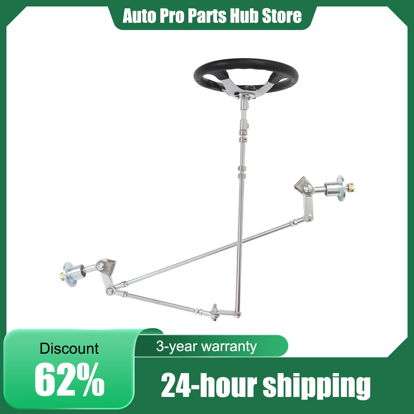 

Комплект переднего рулевого управления для картинга, комплект модификации рулевого управления ATV UTV, сверхпрочные металлические детали для внедорожного мотоцикла