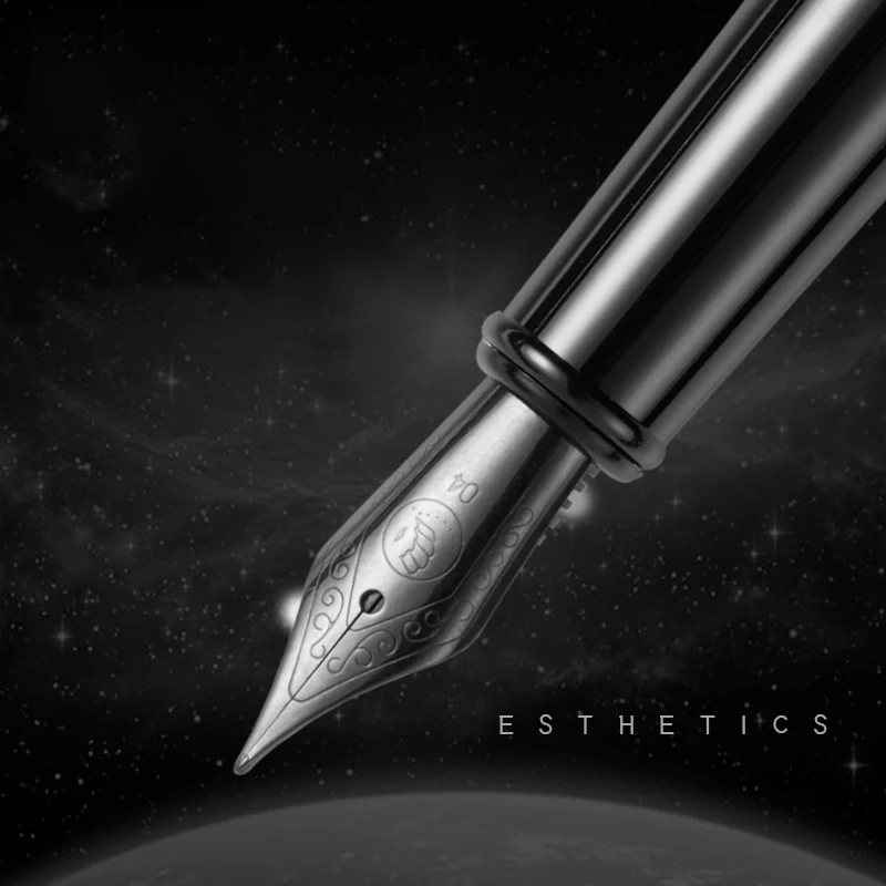 

Premium Full Metal Fountain Pen 0.4/0.5mm Straight Tip & 1mm Bent Tip,Smooth Writing for Calligraphy Business Signature & Gift