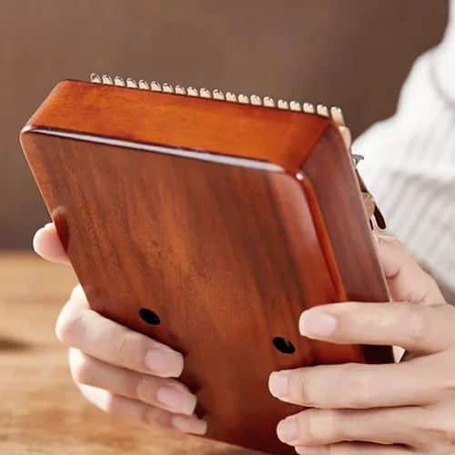 Imagen 2 del producto Piano de pulgar Kalimba de haya de 17 teclas, instrumentos musicales de madera de alta calidad, regalos para niños, caja de música creativa con libros de aprendizaje