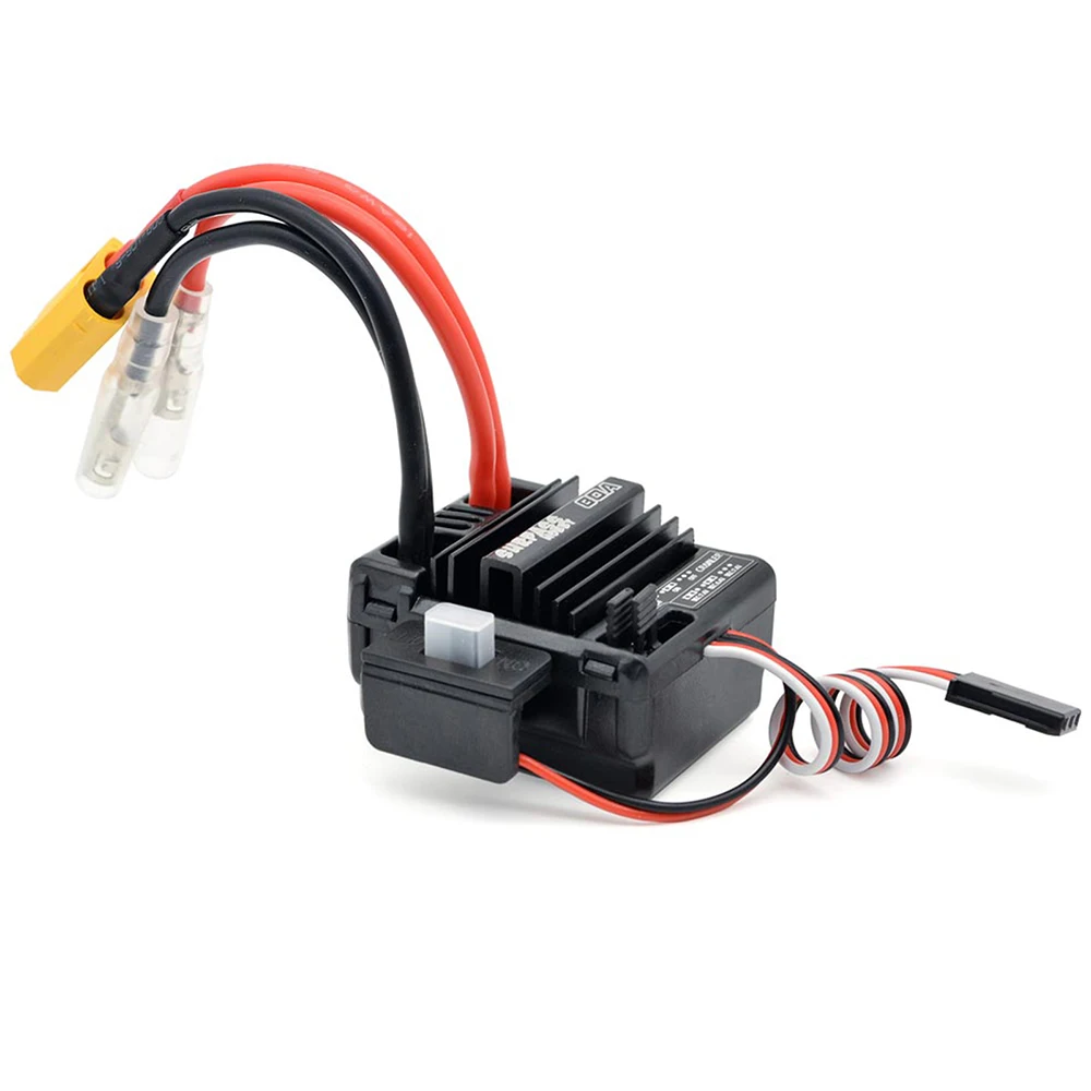 SURPASSHOBBY 80A Brushed ESC for RC 3-Slot 550 Motor for 1/10 1/12 RC Car Wltoys 144001 124019