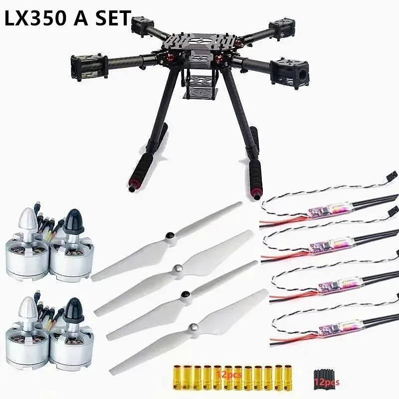 

LX350 FRAME 30A 2212 Motor ESC kitFlightControl 9450 propeller Radio Telemetry Quadcopter