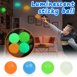 4.5cm Fluorescence Luminous Sticky Ball Anti Stress Decompression Glow Pop In The Dark for Kids Children Gift Party Event Supply