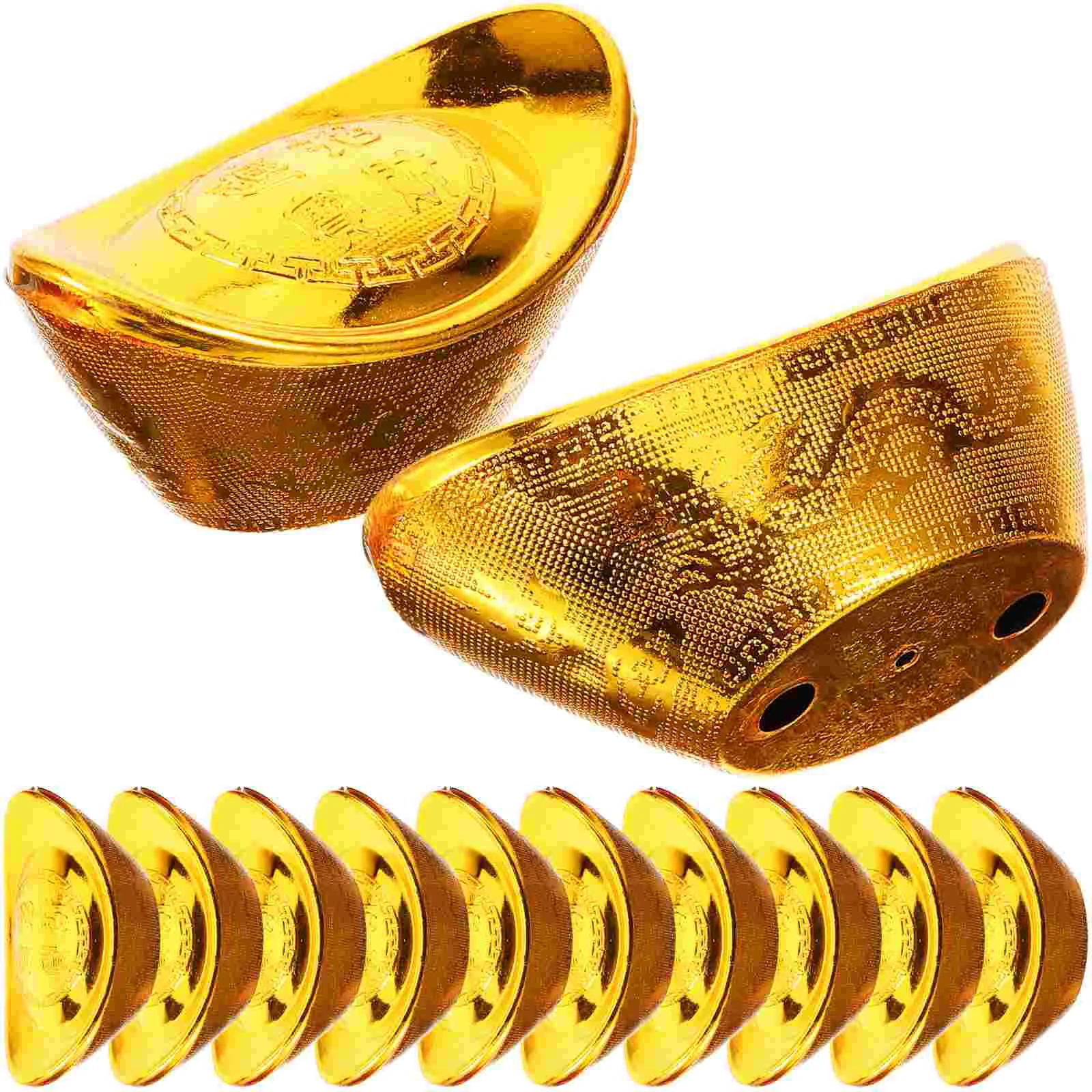 Artificial Ingot Candy Box Gold Toy Props 2024 New Year Party Supplies Golden Yuan Bao Gift