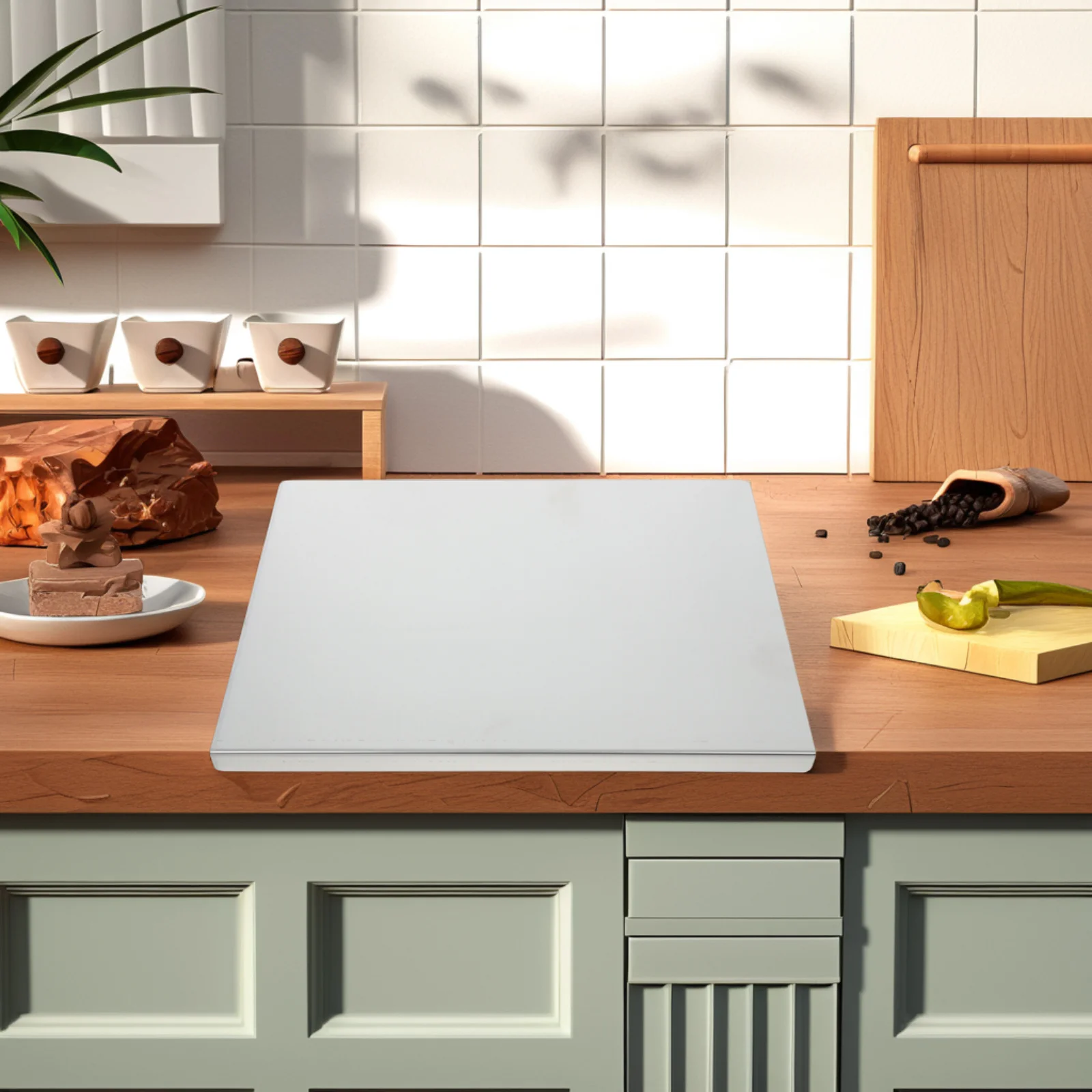 

Stainless Steel Chopping Board Thick Dishwasher Safe Kitchen Essentials Modern Cutting Accessory Steel Chopping Board