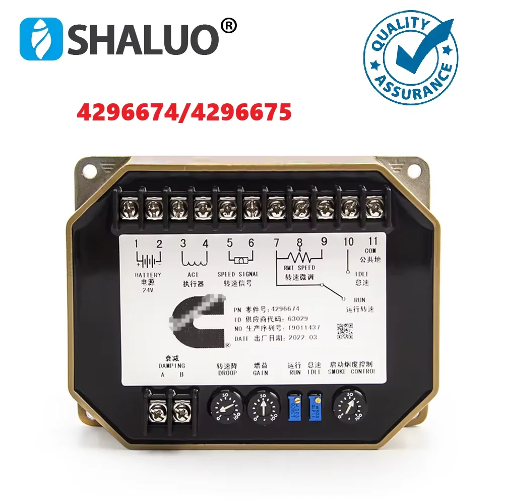 Original 4296674 NT855 K19 Diesel Generator Speed Controller Board Engine Speed Govornor Control Unit Module 4296675 K19 KV38