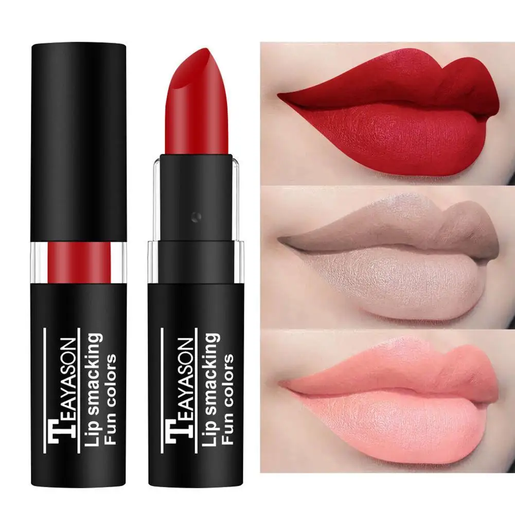 TEAYASON 12 Color Matte Lipstick Personality Halloween Party Lip Gloss Cosmetics No Fading Waterproof Long Lasting Lips Makeup