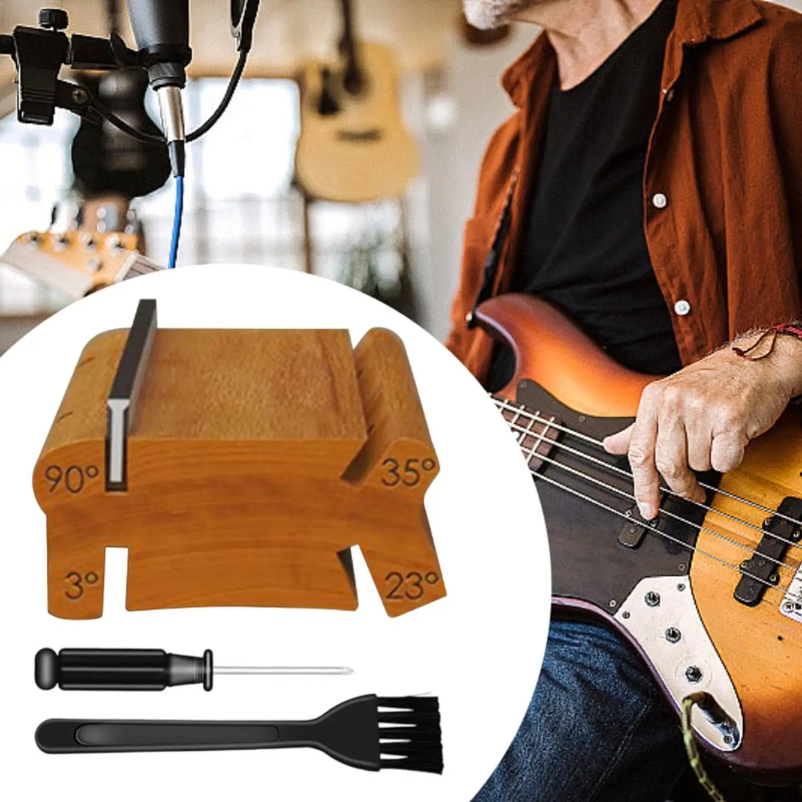 

3 23 35 90 Degree Guitar Fret End Beveling File Luthier Tool Guitar Bass Fret End Dressing for Rounding
