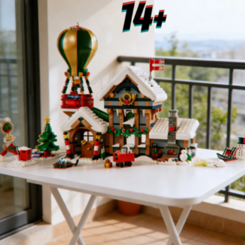 

Новинка 2026 года: Модульный конструктор «Зимнее почтовое отделение» (1439 деталей) — Архитектурные строительные блоки для подарков на День рождения и Рождество, совместимые с другими конструкторами