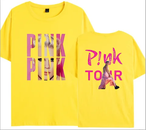 Bomull 100% Rosa Singer Summer Carnival 2024 Tour T-shirt Fan Lovers T-shirt Musikturné T-shirt Trustfall Album Konsertkläder 10 best sales p nk-skjorta - №3