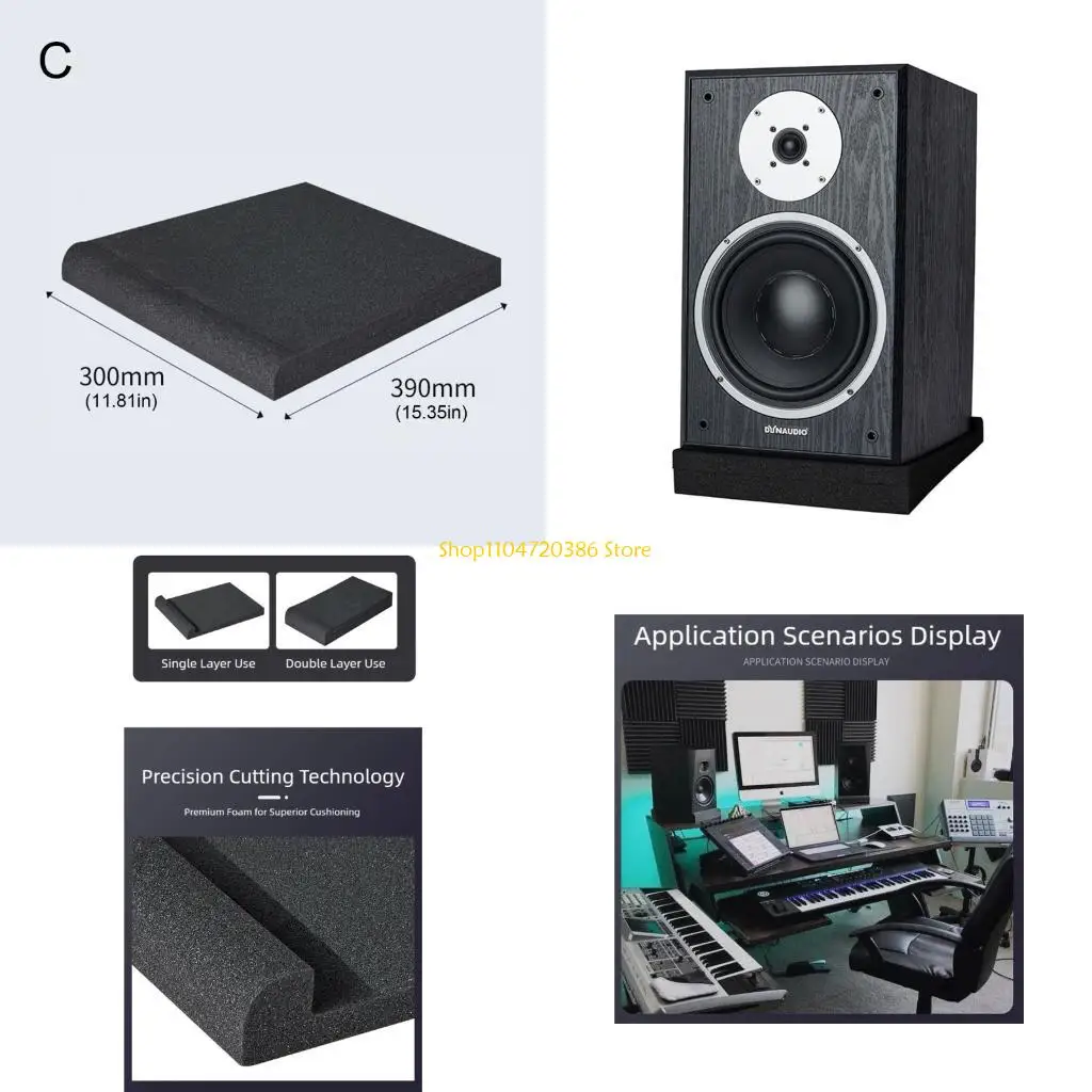 K0EA Thick Vibration Minimizing Sponge Pad Base Sound Absorbing Mat For Better Sound Delivery In Different Configuration