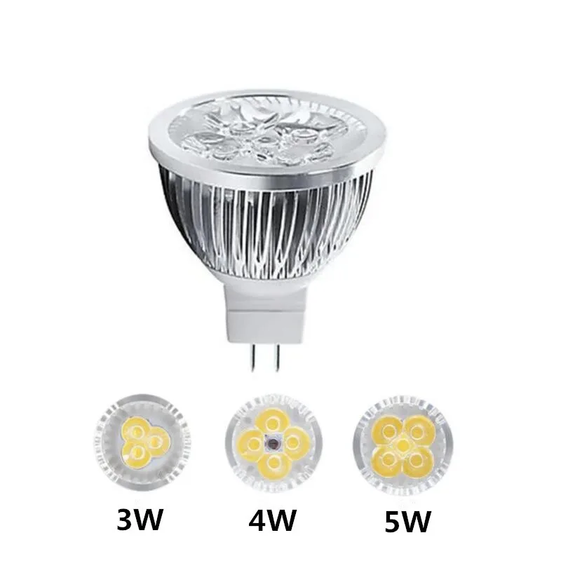 6PCS GU10 MR16 E27 LED Lamp AC220V-240V DC12V 3W 4W 5W LED Spotlight Bulb Lamp LED Ceiling Light High Power Ultra Bright Lamp