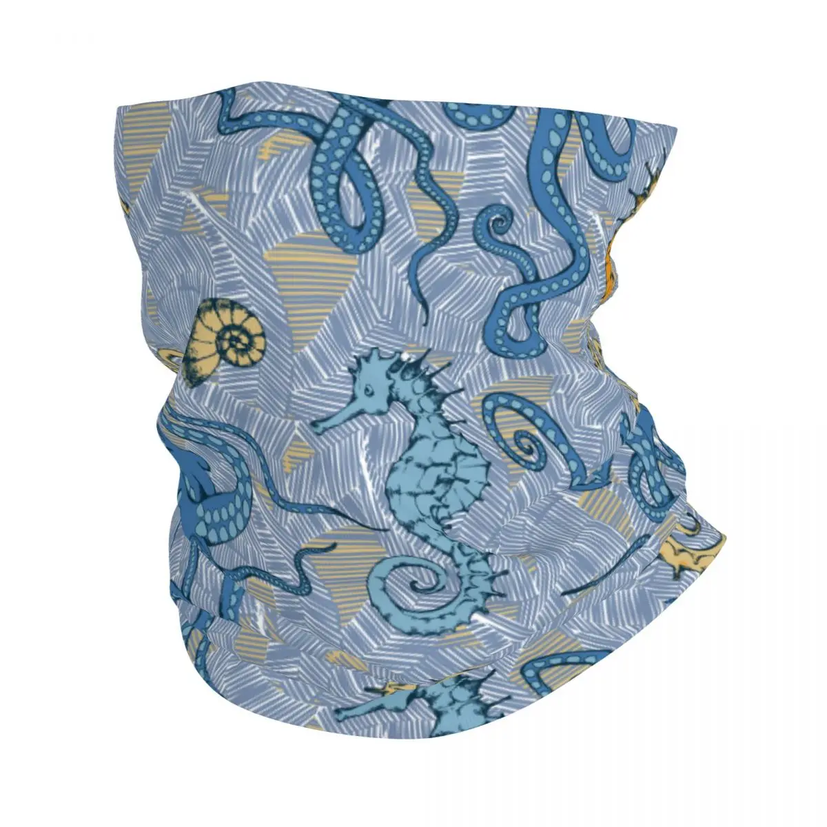 Seahorse And Sea Voyages Thin Bandana Neck Gaiter Wrap Scarf Headband Neck Cover