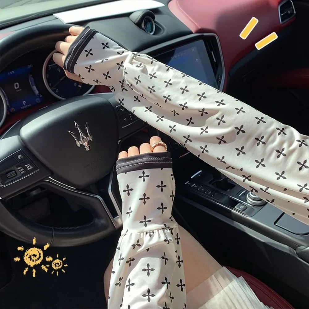 

Легкие летние охлаждающие нарукавники из ледяного шелка без пальцев для рыбалки и бега