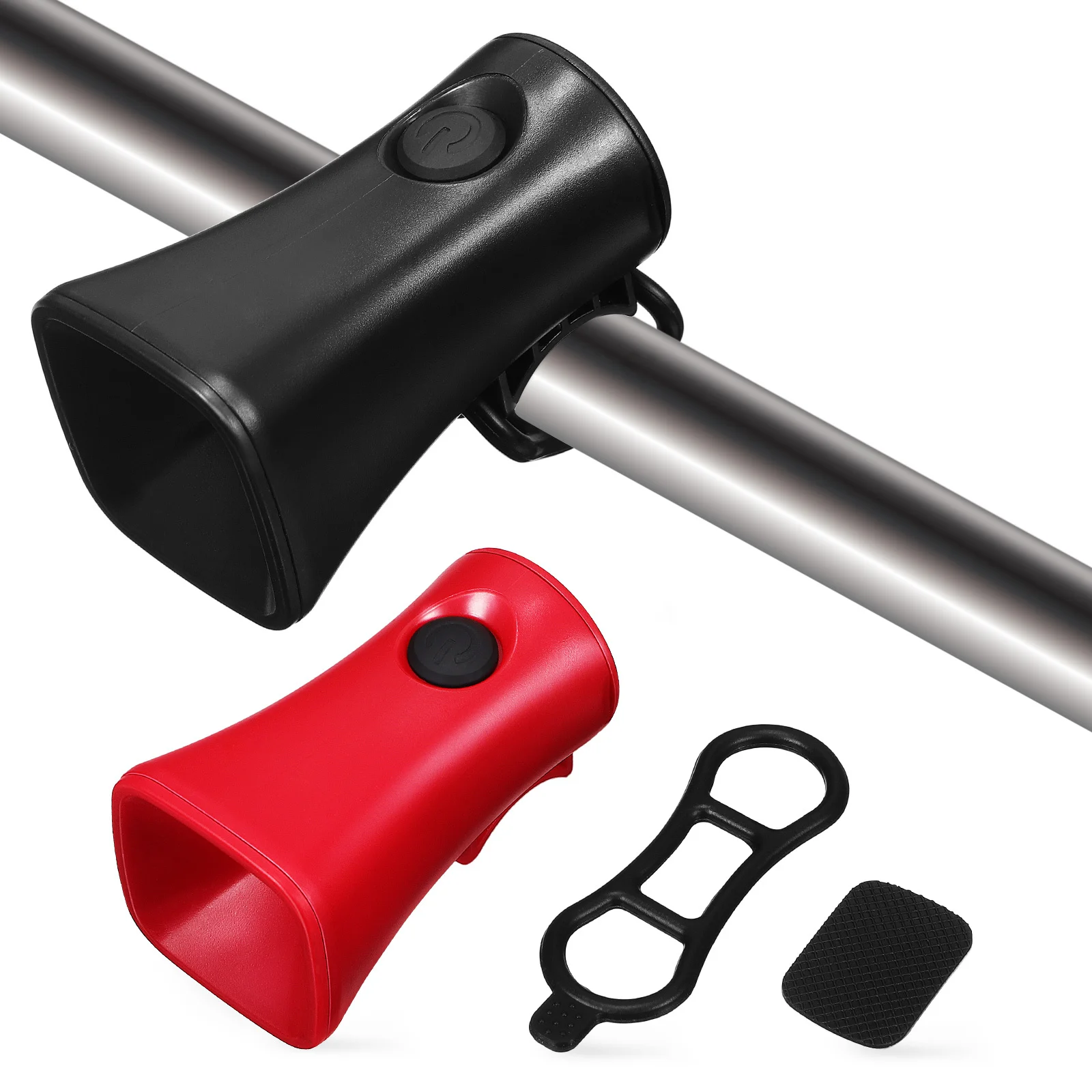 2 قطعة بوق الدراجة الكهربائية المدمجة المحمولة دورة القرن إنذار لدراجات الطريق صوت واضح مقاومة الطقس ملحقات السلامة ركوب الدراجات