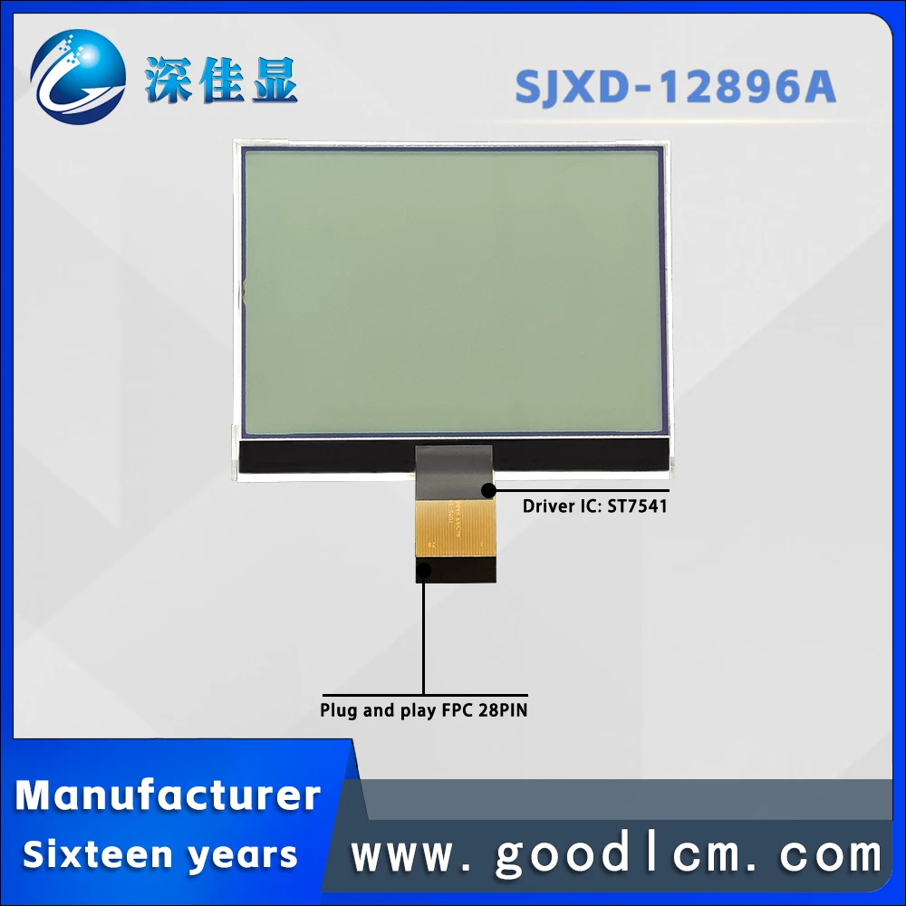 Imagem -02 - Tela Gráfica da Matriz do Ponto Módulo do Lcm do Luminoso do Lcd Equipamento Industrial do Controle Motorista St7541 Tela 128x96 12896 Rgb