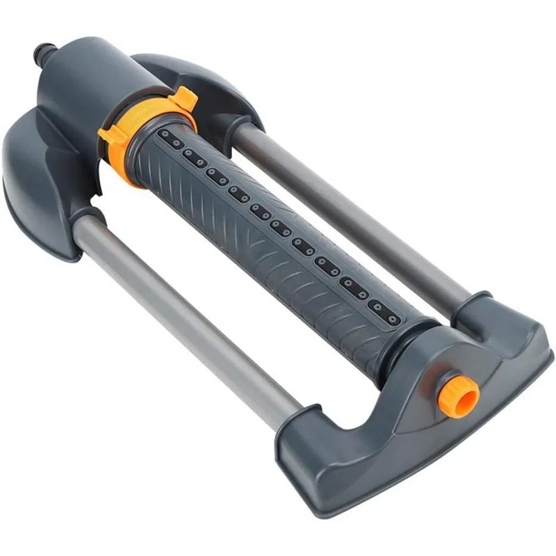 

A93E-Water Sprinkler, Lawn Sprinkler,20 Hole Nozzles Metal Base Oscillating System For Home Garden