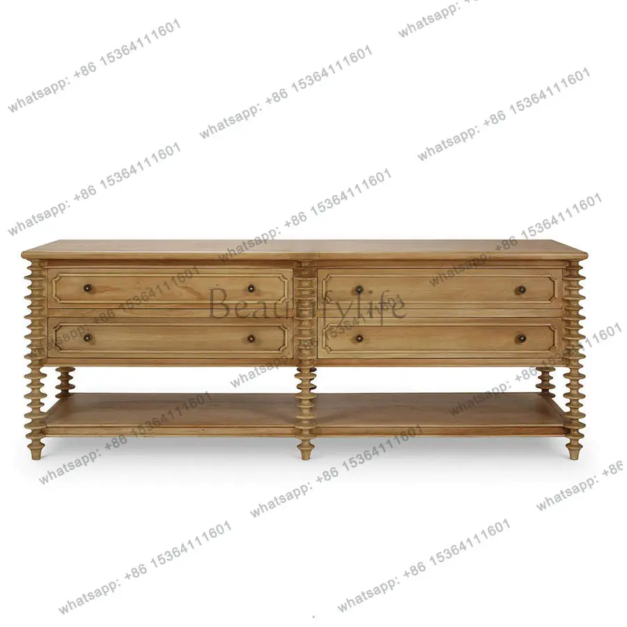 XX American solid wood porch cabinet French antique integrated living room retro locker