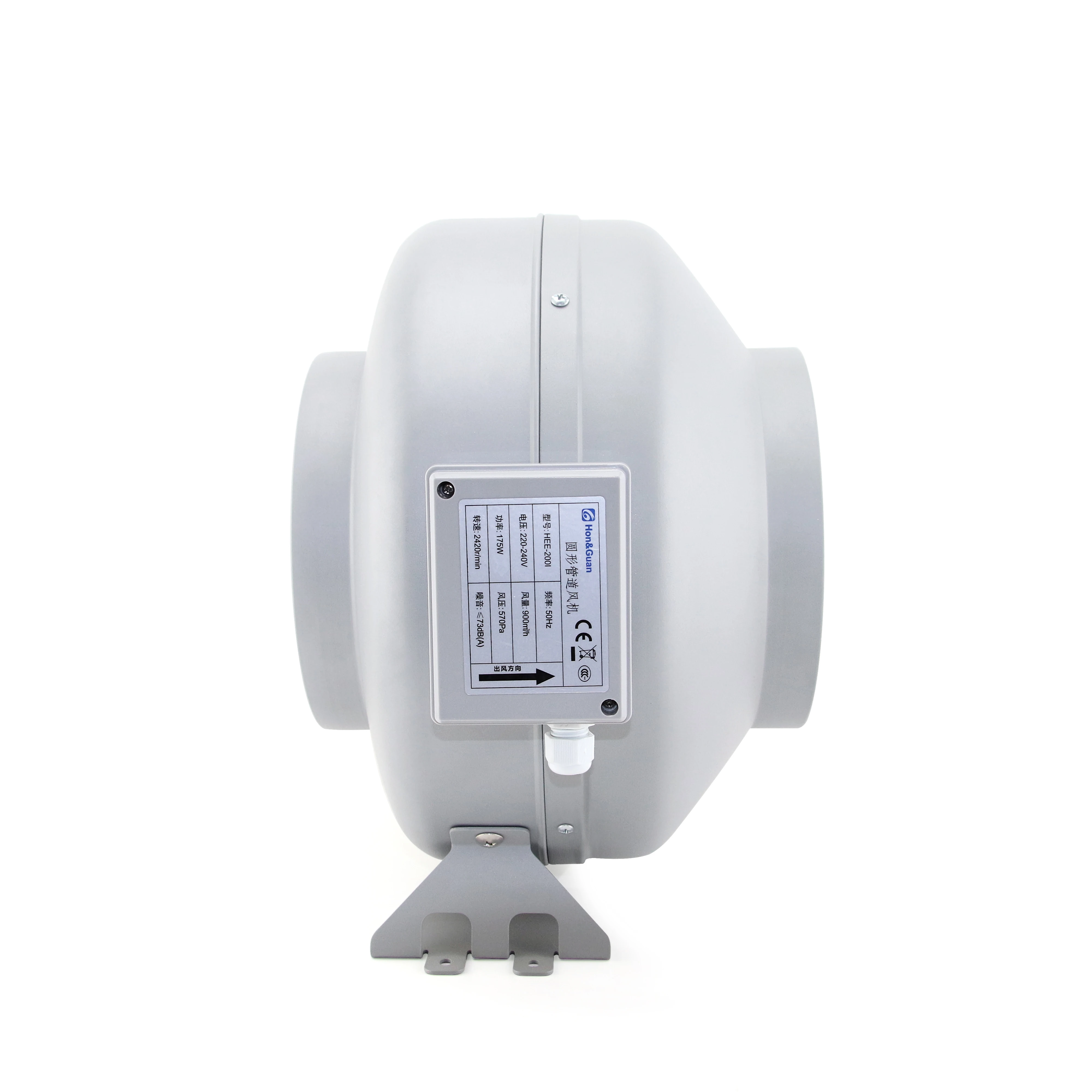 4-12 EC 220-240V 650CFM In-Line Duct Fan with Speed Controller for Hydroponic Growth Tents High Pressure Metal Centrifugal Fans