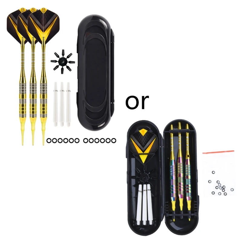 3 stks/pak 21g Soft Tip Darts Sets PET Vlucht, Aluminium Darts Shafts Plastic Tip E56D