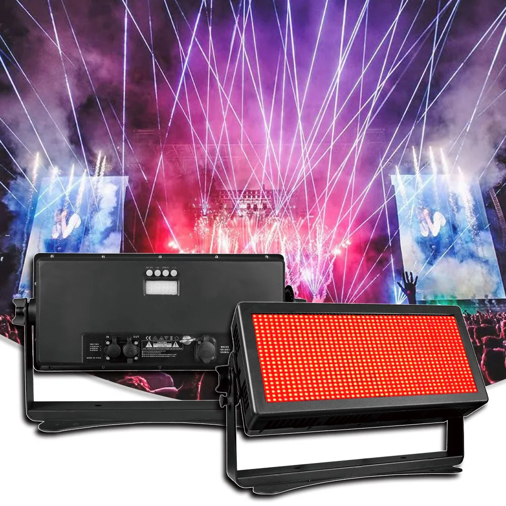 2PCS Strobe LED 1000W Outdoor IP65 DMX Party Stage Dj Disco Park Wall Washing Flash 8 Zones DMX Wedding Party  Equipment Lamp