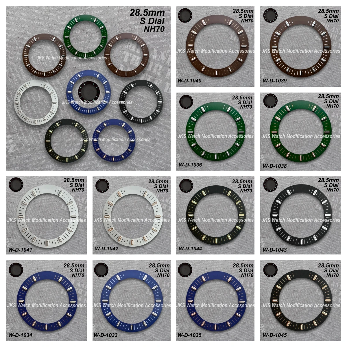 

28.5mm S Logo High-Quality Hollow Out Dial Green Luminous Fit NH70 Movement Watch Modification Accessories